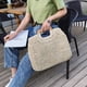 thumbnail image 5 of Bolso de paja para mujer, tejido a mano, grande, informal, tipo hobo, para playa, con bolsillos con forro, 5 of 6