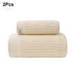 thumbnail image 4 of Youkk 2 Pieces/Set Cotton Bath Towel Soft Replacement Rectangular Home Bathing Shower Face Towel Washcloth Accessories Beige, 4 of 6