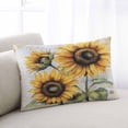 thumbnail image 2 of Sunflower Flowers Throw Pillow Cover 24 x 36 Inch Decorative Pillow Cover Vintage Spring Summer Floral Botanical Lumbar Pillowcase Seasonal Rectangle Cushion Case for Couch Sofa Bed Living Room, 2 of 7