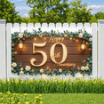 thumbnail image 4 of Elegant Design Happy 50th Anniversary Floral Wooden Banner for Milestone Celebration Wedding Party, 4 of 9