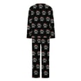 thumbnail image 4 of Fewfanhot Womens Christmas Pajamas Long Sleeve Button Down Pjs Sets 2 Piece Loungewear Christmas Sleepwear, 4 of 6