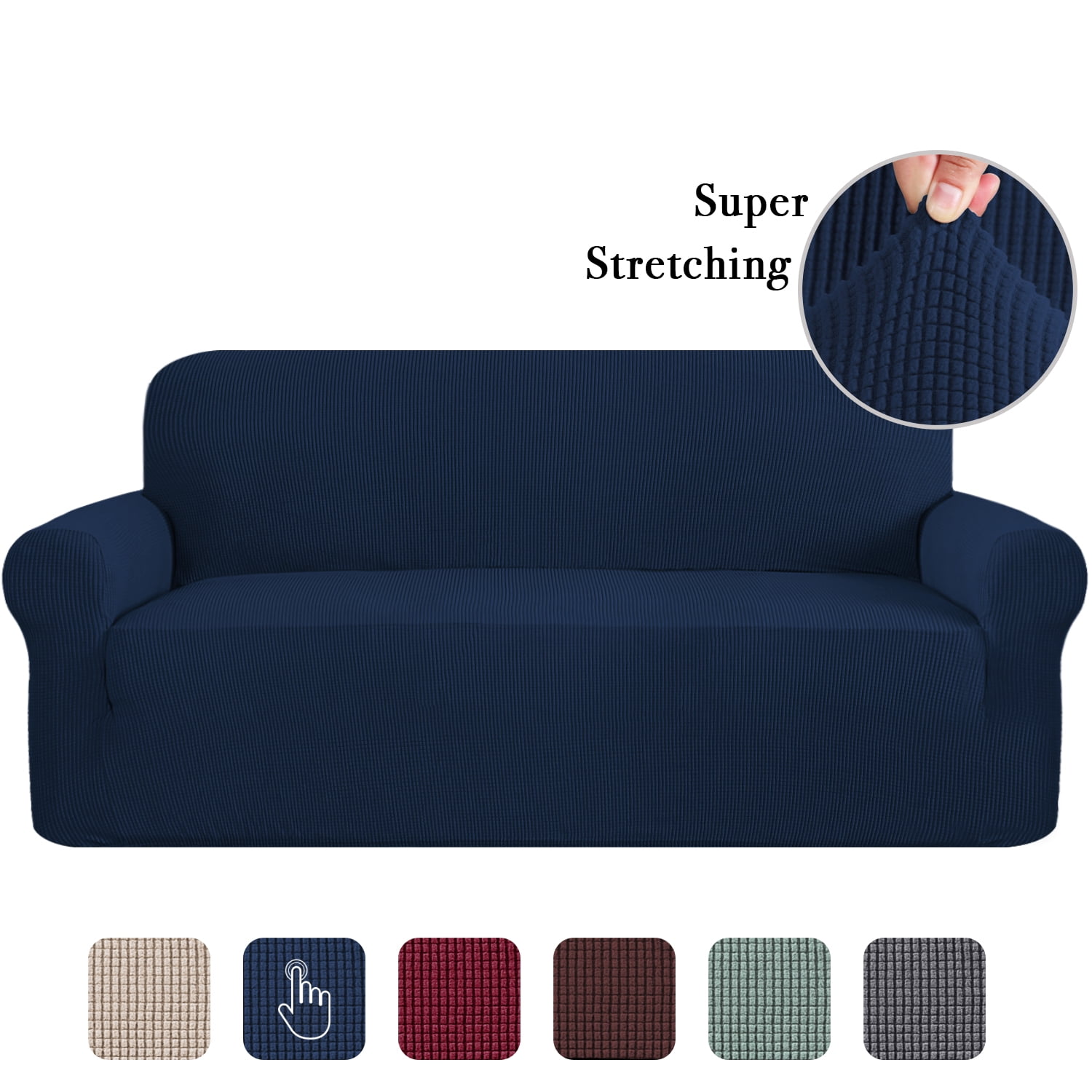 Flamingo P 1-Piece Jacquard Spandex Sofa Stretch Slipcover 