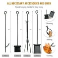 thumbnail image 4 of Topbuy 36” Firewood Rack with Tool Set 36” Fireplace Log Holder for Indoor&Outdoor Wood Stacker Lumbar Storage Organizer, 4 of 10