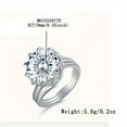 thumbnail image 3 of Luxury 3 Carat Moissanite Engagement Ring, 925 Sterling Silver, Rotating Bud Design, Women's Anniversary Gift, 3 of 6