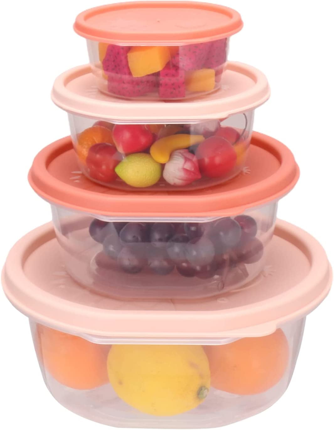 Food Storage Containers with Lids Plastic Serving Bowls BPA Free Stackable Storage