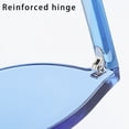 thumbnail image 3 of Wutalume Frameless Transparent Candy Color Sunglasses, Europe and America Style Couple Matching Glasses, UV Protection Lightweight Sun Glasses for Men and Women,Light blue, 3 of 4