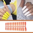 thumbnail image 5 of Minnieouse Uñas postizas largas, manicura de uñas Multicolor a presión, manicuras pequeñas de moda para el hogar, puntas de cubierta completa Juegos de manicura naranja 2, 5 of 5