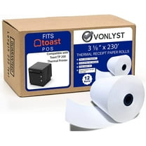Vonlyst Thermal Printer Paper Roll for Toast TP200 Receipt Printer Point of Sale (12 rolls)