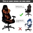 thumbnail image 6 of Uorisanigo Fire Wolf Gaming Chair Cover with Armrest Covers Breathable Computer Reclining Gaming Chair Protector Slipcovers Soft Rotating Chair Cover for Office Gift for Holiday, 6 of 8