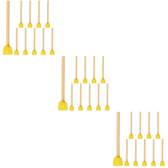 30 Pcs  Sponge Painting Handle Paints Sponges Art Sponges for Diy Painting