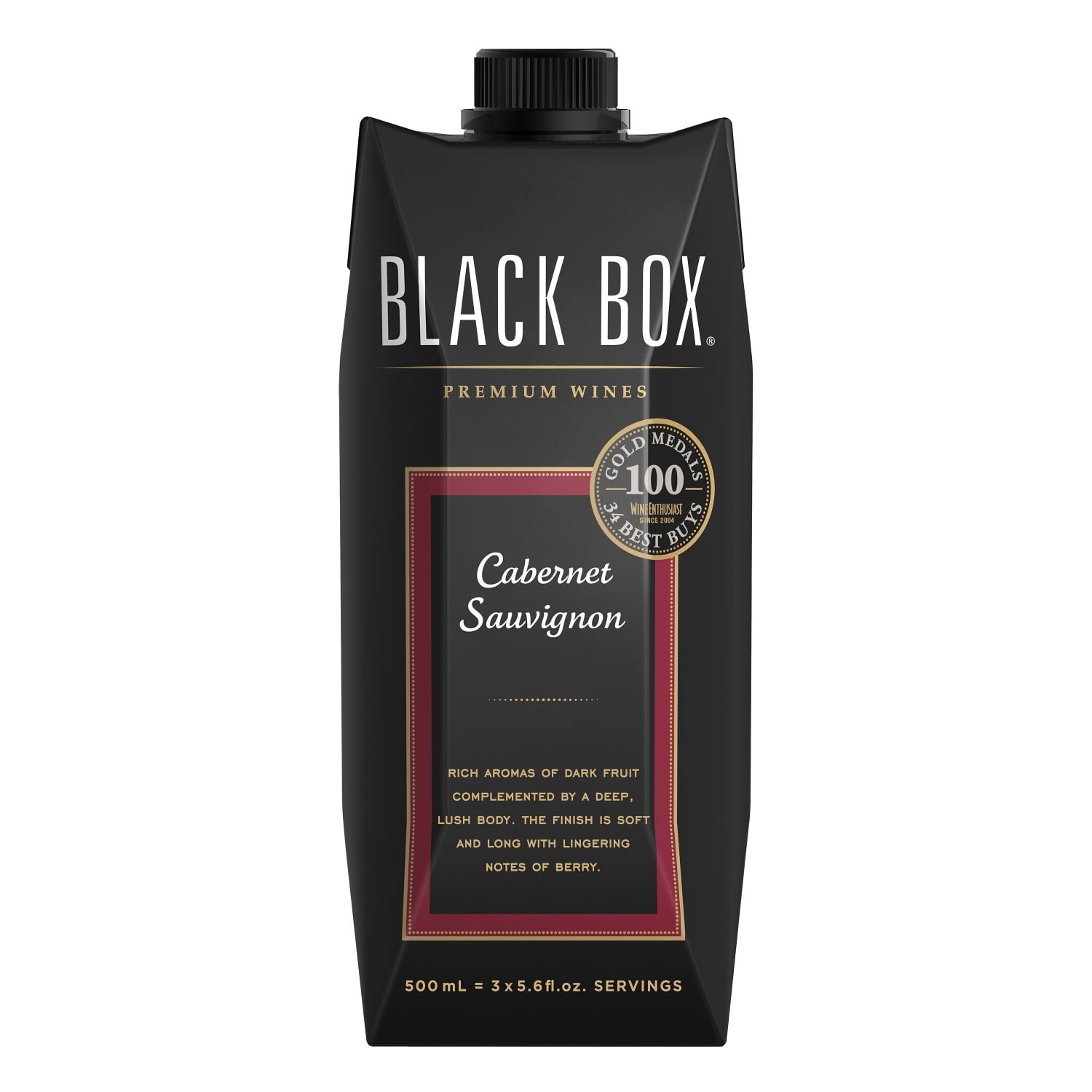 Black Box Cabernet Sauvignon Red Wine, 500 mL Carton