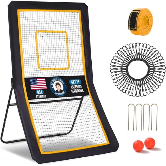 EcoNour 4x7 ft Rebounder Net for Sports Training | Adjustable Angles, Target Strip | Durable Steel Frame & Nylon Netting