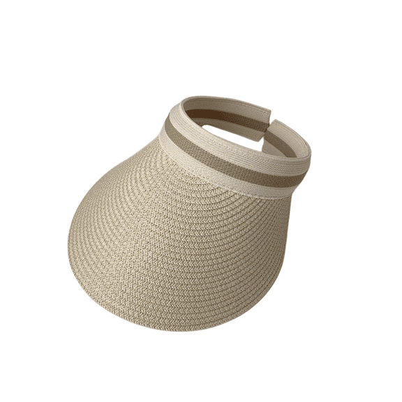 COLOODY Women's Sun Visor Hats for Woven straw hat Women's Summer Ponytail Straw Beach Hat Top Air Cap with UPF 50 and Suitable for all head types