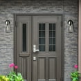 thumbnail image 2 of Robert Stevenson Lighting Jaxon - Metal and Seedy Glass Outdoor Wall Sconce, Brushed Nickel, 2 of 5