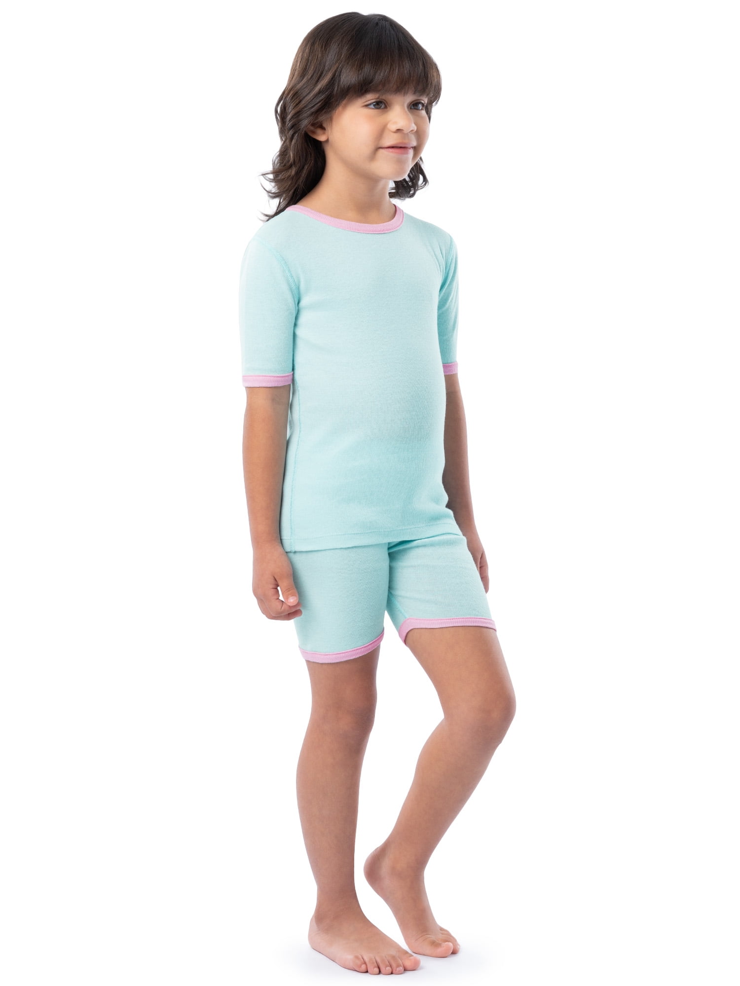 Fruit of the Loom Girl's Snug Fit 100% Cotton Pajama Sets, 4-Piece, Sizes 4-12