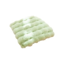 Soft Plush Chair Pads with Ties, Square Chair Cushion Outdoor Dining Chair Cushions for PatioKitchen Office,16x16inches,Green