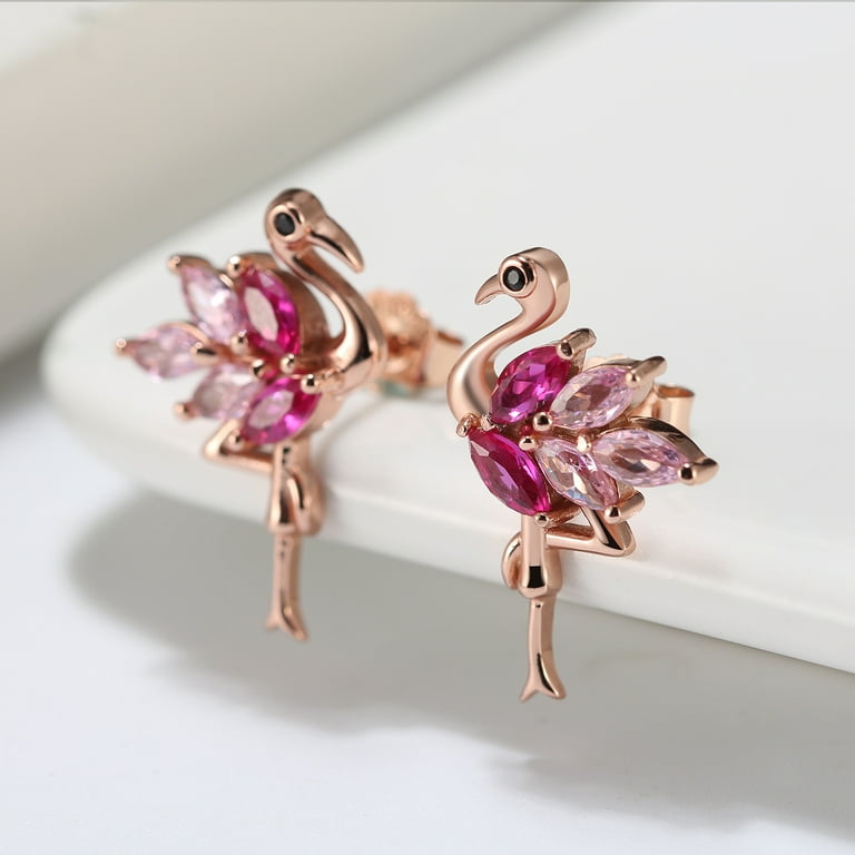  Long Colorful Flamingo Drop Dangle Earrings for Women Girls,Pink  Bird Earrings,Rainbow Animal Rhinestone Earrings Unique Fashion Funky  Jewelry Gifts: Clothing, Shoes & Jewelry
