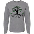 thumbnail image 3 of Inktastic Save the Planet Tree Design with Green Leaves Long Sleeve T-Shirt, 3 of 5
