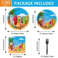 thumbnail image 2 of Juego de platos y servilletas de fiesta con temática de surf Qyeahkj, 100 unidades, 2 of 7