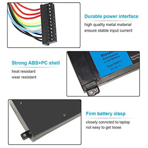11.1V 69Wh G05YJ Y3PN0 8X70T 0G05YJ Batería para laptop Compatible con Dell Alienware 14 A14 M14X R3 R4 P39G 14D-1528 ALW14D-1728 ALW14D-4728 ALW14D-4828 ALW14D-5528 ALW14D-5828 ALW14D-5728 ALW14D-272