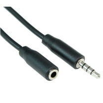 1.5ft 3.5mm SLIM 4 Conductor TRRS/3 Band   Mic or Video M/F EXTENSION Cable