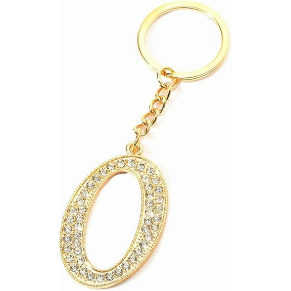 EONQY Alphabet Keychain Initial Letter Keyring Cute Crystal Glitter Sparkling Key Ring Handbags Charm Accessories