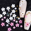 thumbnail image 7 of SmartBy 1 Box 3D Flower Nail Art Charm 6 Grids Resin Floral Charms Golden Beads DIY Nail Design Jewelry Crafts Manicure Decoration Accessories, 7 of 7