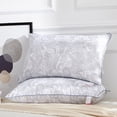 thumbnail image 3 of Almohada de lujo para hotel, relleno de fibra de plumas, almohada para dormir alternativa, suave y cómoda (gris), 3 of 8