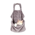 thumbnail image 4 of EXHUMKY Anti Pilling Pet Holding Bag Dark Grey Apron Protects Clothes and Pets, 4 of 5