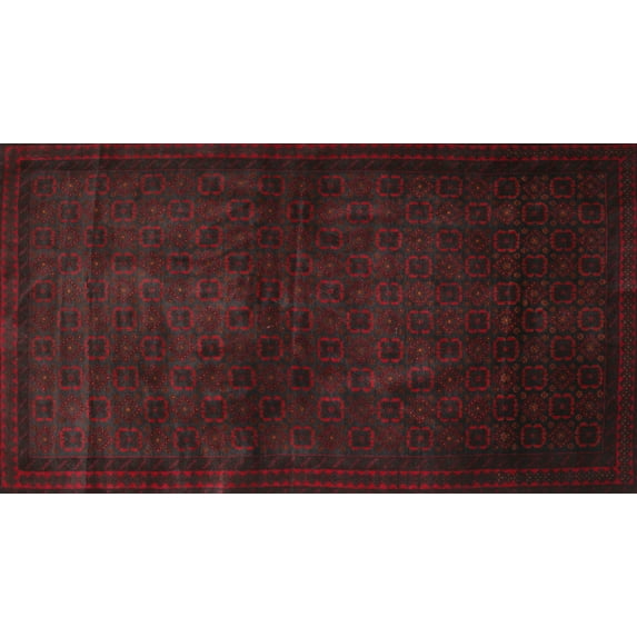 Ahgly Company Indoor Rectangle Contemporary Burgundy Brown Abstract Area Rugs, 5' x 7'