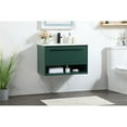 thumbnail image 2 of 30 inch single bathroom vanity in green with backsplash, 2 of 8