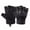 BlackM, variant on TELOLY 1Pair Winter Fingerless Workout Gloves for Men, Secure Fit M, Black