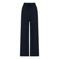 thumbnail image 3 of RKSTN Womens Pants Solid Color Casual Straight Tube Loose Fitting Yoga Pants With Drawstring Loose Fitting Long Pants, 3 of 4