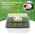 thumbnail image 1 of Caja de cultivo para invernadero de interior con 12 agujeros, bandeja de siembra, juego de caja para vivero de plantas, bandeja de germinación para jardinería para el cultivo de plantas, 1 of 10