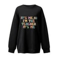 thumbnail image 4 of Usmixi Womens Sweatshirt Back to School Teacher's Sweatshirts Cozt Fleece Fashion Oversized Pullover Tops Winter Casual Letter Print Round Neck Long Sleeve Blouses Weekly, 4 of 4