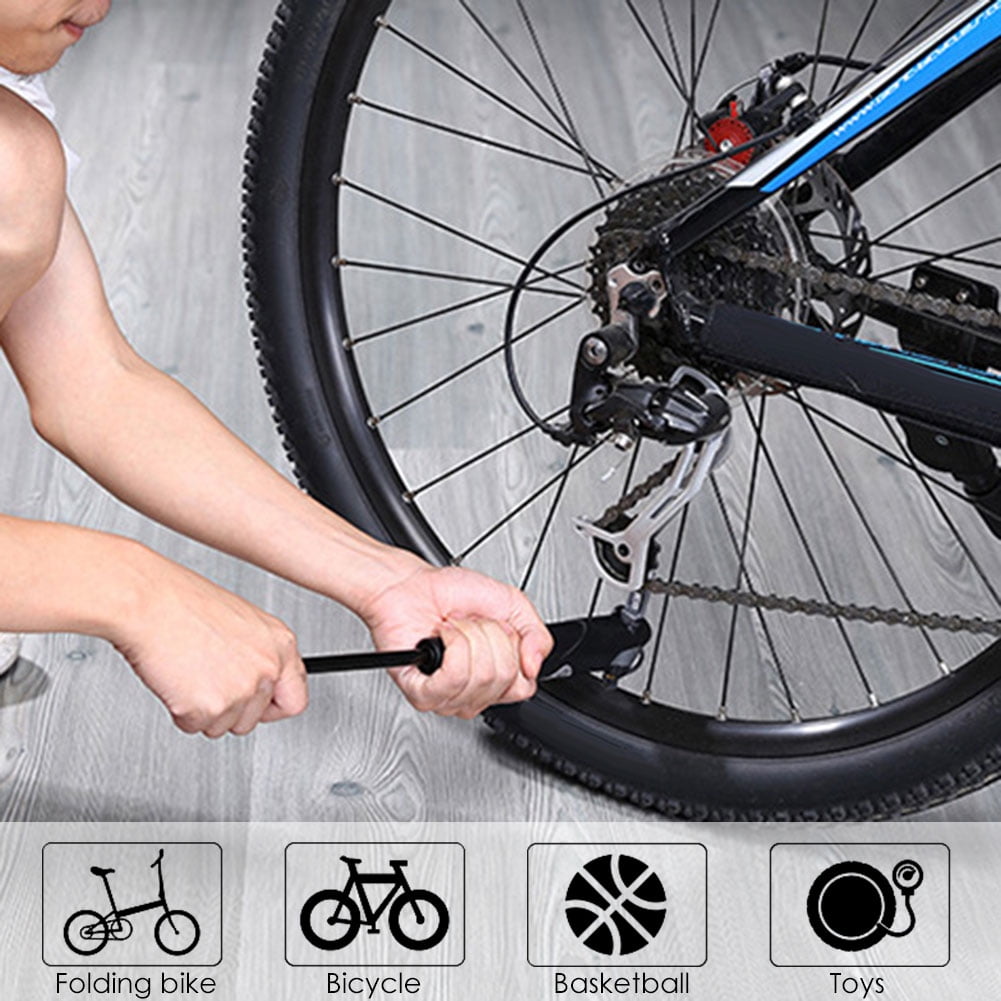 Portable AV FV Valve Bike Pump Adaptors MTB Road Bicycle Pump with Gauge Mini Cycling Pump Presta Schrader Tire Bicycle Air Inflator for GIYO Walmart