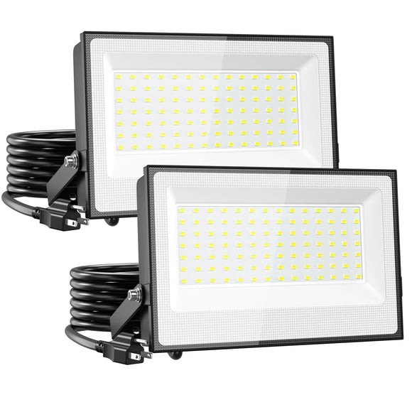 Flood Lights Onforu, 100 W, 9000 lm, 6500 K, IP66, impermeables, paquete de 2