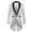 Silver, variant on Fesfesfes Mens Blazer Outerwear Fashion Casual One Button Sequin Suit Performance Suit Long Sleeve Suit Collar Suit Tuxedo On Sale