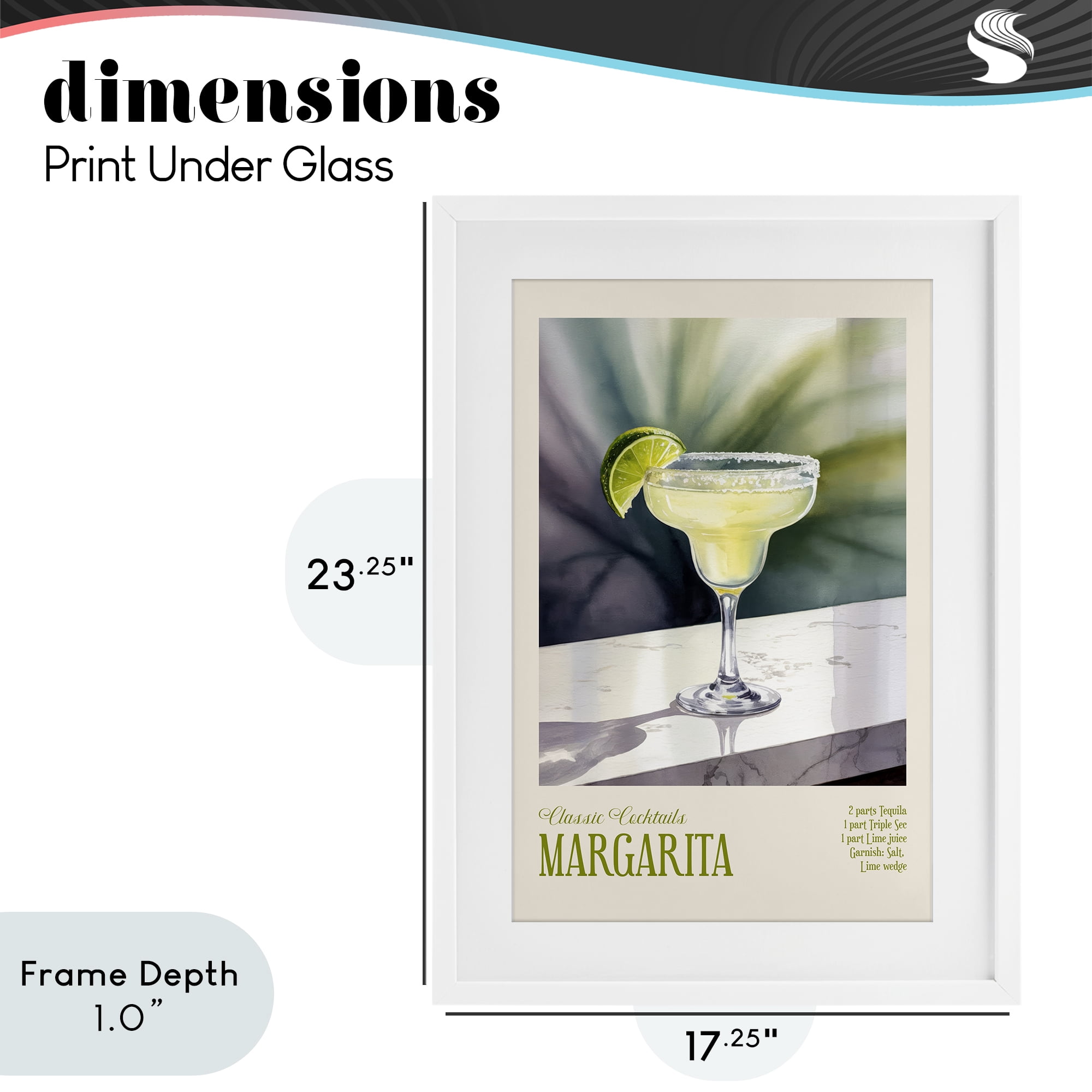 Stupell Industries Margarita on Marble White Framed Print Under Glass, design by Andreas Magnusson