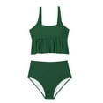 thumbnail image 5 of Gfyviroh 2 Piece Womens Tankini Bathing Suits Ruffled Hem Tops and High Waist Bottom Swimsuits Full Coverage Swimsuits for Women, 5 of 5
