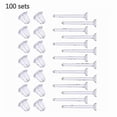 thumbnail image 1 of 100 Sets Plastic Earring Posts Backs Hypoallergenic Clear Ear Stud Earrings, 1 of 5