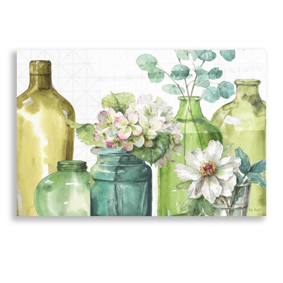 Epic Art 'Mixed Greens XLIX' by Lisa Audit, Acrylic Glass Wall Art, 16"x12"