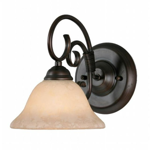 Golden Lighting 8601 RBZ Homestead Rubbed Bronze 1 Light Wall Sconce