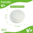thumbnail image 2 of Compostable Lids for 12-32 oz Paper Food Container Bowls, 2 of 3
