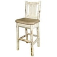 thumbnail image 2 of Montana Collection Barstool w/ Back, Ready to Finish w/ Upholstered Seat, Buckskin Pattern, 2 of 2