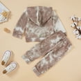 thumbnail image 3 of Babibeauty 2PCS Toddler Kid Baby Boy Tie Dye Pants Set Hoodie Pocket Top Long Pants Outfits Clothes, 3 of 7