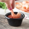 thumbnail image 3 of TrueCraftware - Set of 12- Plastic 2-1/2 oz. Smooth Ramekin Black Color- Individual Condiments Ramekins Portion Dipping Sauce, 3 of 6