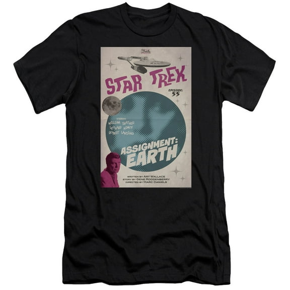 Star Trek Tos Episode 55 Adult 30/1 T-Shirt Black