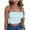 Light Blue, variant on Summer Tube Tops for Women Ptinted Striped Bulit in Bra Strapless Bandeau Tops Vacation Going Out Yoga Exercise Chest Wrap Tank Blouse