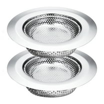 Garnen 2 Pcs Kitchen Sink Strainer Basket, Stainless Steel Mesh Sink Drain Filter, Sink Stopper for Food, Shower Drain Hair Catcher 4.3"